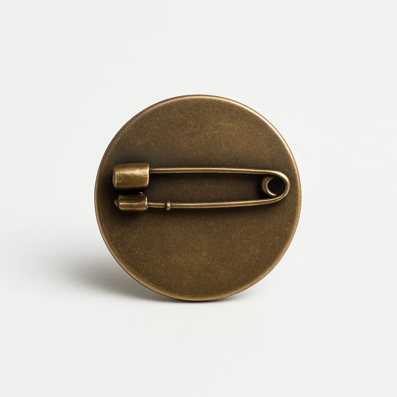 Die-Struck Antique Brass Pin