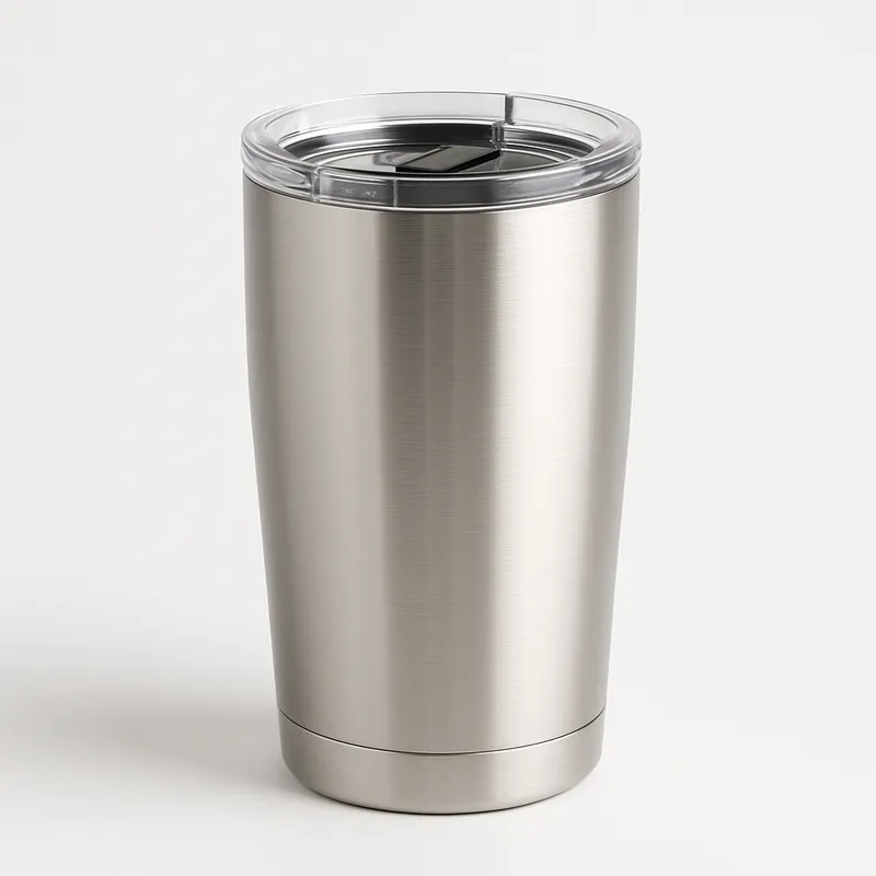 Double-Wall Steel Tumbler with Lid