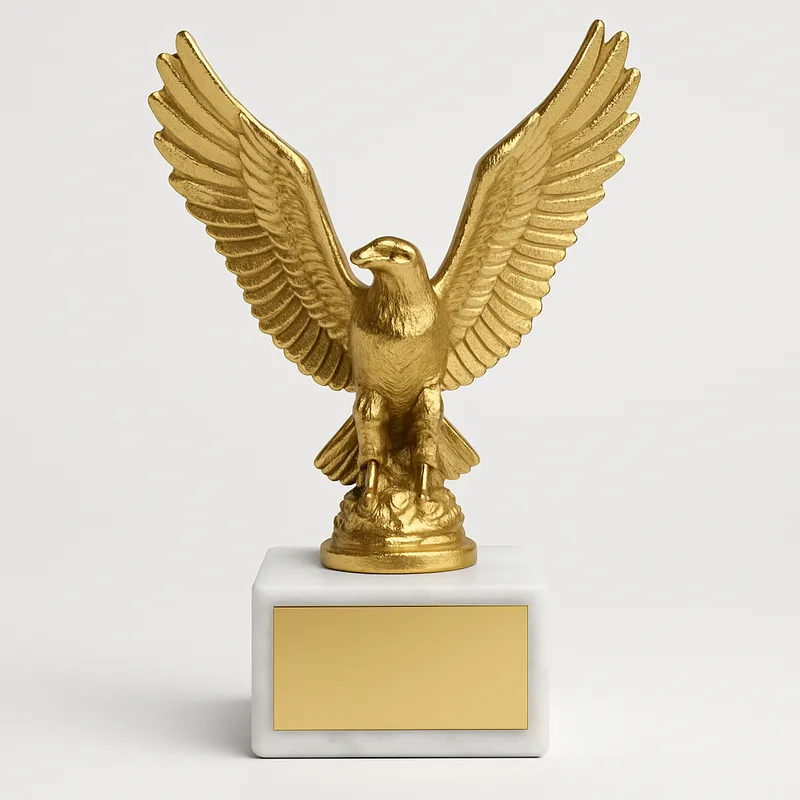 Gold Eagle Metal Trophy