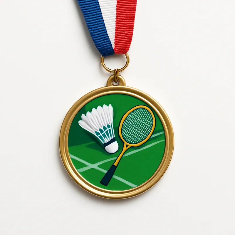 Printed Badminton Championship Medal